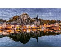 GUOHLOZ Puzzle Adulte - Puzzle 1000 p - Adultes et Enfants dès 6 Ans - Puzzle de qualité supérieure，Montagnes, église, Belgique, Namur, 75x50cm