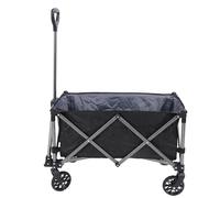 GUOHOQIX Chariot de Chariot Pliant 100L en Acier Polyester, Chariot d'épicerie Utilitaire d'extérieur, Chariot de Plage pour Le Sport, Le Shopping, Le Camping, Noir