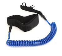 GUOHOQIX Corde de pied de surf en TPU hélicoïdal, confortable, haute élasticité, ceinture de Traction de sécurité pour planche de surf (Noyau blanc transparent bleu)