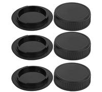 GUOHOQIX Kit de 3 pièces en Plastique Noir pour Objectif Portable, Comprenant Un Capuchon arrière, Un boîtier et Un Bouchon Avant, Compatible avec Les appareils Photo à Monture Pentax PK.