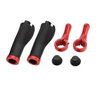 GUOHOQIX Poignées de guidon de vélo ergonomiques, absorption des chocs, revêtement en caoutchouc antidérapant, conduite en montée efficace, extrémités réglables, pour la plupart (Rouge)