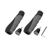 GUOHOQIX Poignées de guidon de vélo pour guidon de 22,2 mm, noyau en métal léger, design ergonomique, couvercle en caoutchouc antidérapant, bouchon d'extrémité verrouillable pour (Noire)