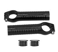 GUOHOQIX Poignées de guidon de vélo, pour VTT, traitement thermique T6, conception creuse dure, antidérapante, ergonomique, bouchon en caoutchouc amovible, confortable, réduit la ((noire))