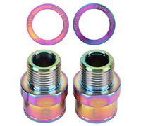 GUOHOQIX Rallonges de Pédale de Vélo, pour Vélos BMX de Route de Montagne, Alliage de Titane, Tige Allongée, Marquages Gauche Droite, Anti-Usure du Filetage, 16mm/0,6in (Colorée)