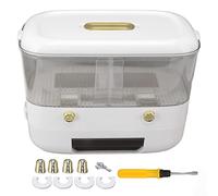 GUOHOQIX Récipient de stockage des aliments à compartiment blanc, réservoir de riz Transparent et scellé, boîte de céréales et de céréales, seau de 5000ml (2 grille)