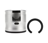 GUOHOQIX Support de doseur de café rond antidérapant, réglable, universel, en alliage d'aluminium, poignée de filtre à café, support pour café à domicile (Argent)