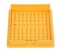 GUOHOQIX Support de pochoir pour notes autocollantes, pour l'organisation du bureau, distributeur de modèles avec soulignement, case à cocher, motifs de boîtes circulaires, taille (Jaune)