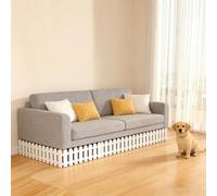 GUOIOOI Bloqueur sous Le canapé for Animaux de Compagnie, barrière de lit réglable avec Panneaux à Clipser, empêche Les Chiens et Les Chats de Ramper sous Le canapé ou Le lit(L300xh:13cm)