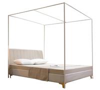 GUOIOOI Cadre de Ciel de lit,Support de moustiquaire for lit à baldaquin en Acier Inoxydable Moustiquaire Ciel de lit Cadre Ciel de lit pôle vis(200x220cm(79x87inch))
