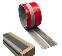 GUOIOOI Protection de Bord d'escalier, Ruban de Nez de Marche en Caoutchouc Vinyle intérieur/extérieur, Garniture de Marche d'escalier, Phosphorescent(Gray,70in/1.77m)