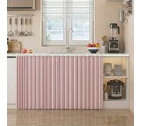 GUOIOOI Rideau d'armoire for sous évier, Stores plissés sans perçage for Lave-Vaisselle, Machine à Laver, Abat-Jour accordéon Pliable for étagères de Cuisine et de Salle de bai(Pink,W90xH60cm)