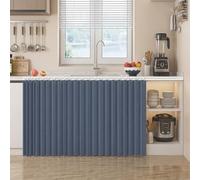 GUOIOOI Rideau d'armoire for sous évier, Stores plissés sans perçage for Lave-Vaisselle, Machine à Laver, Abat-Jour accordéon Pliable for étagères de Cuisine et de Salle de bai(Blue,W120xH70cm)