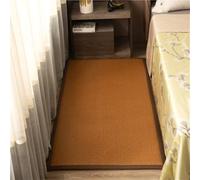 GUOIOOI Tapis de Tatami Japonais 2026 Traditionnel en rotin Naturel tissé, Tapis de futon antidérapant, léger et Enroulable, for Jouer, Yoga, Ramper(Caramel,100x200cm)