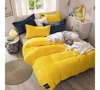 Guojm Magic Velvet Fleece Liberte Set, litière en Velours côtelé épaississement de la Couvre-Couette Massif Chaude