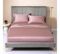 GUOJM Tencel FEUIL MATTRATE Couverture Couleur Couleur COLLES avec des Feuilles DE LITSE DE Litre ÉLASTIQUE DOUBRE Double TELLE DE Lits -Bean_Past_200CMX220CM * 30CM (1PCS)