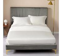 GUOJM Tencel Feuille MATEST Couverture Couleur Couleur Couleur avec des Feuilles DE Lise DE Litre Elastique DOUBRE Double SIGE TELLE-White_200cm * 220cm * 25cm (1pcs)