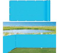 GUOJUN Brise Vue 110 x 270 cm Hdpe, Respirant, Vent, UV Résistant Écran de Balcon, Clôture Brise Vue avec Attaches de Câble Œillets pour Jardin, Balcon, Bleu Ciel