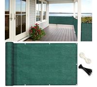 GUOJUN Brise Vue 45 x 600 cm Protection UV, Coupe-Vent, Respirant Brise Vue Jardin, Filet D’Ombrage avec Attaches de Câble Œillets pour Balcon Jardin Terrain, Vert Foncé