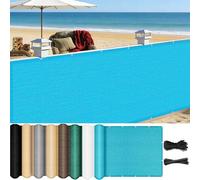 GUOJUN Brise Vue 95 x 750 cm Protection UV, Coupe-Vent, Respirant Brise Vue Jardin, Filet D’Ombrage avec Attaches de Câble Œillets pour Balcon Jardin Terrain, Bleu Ciel