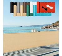 GUOJUN Brise Vue Balcon 100 x 160 cm Protection UV, Coupe-Vent, Respirant Clôture de Protection de La Vie Privée avec Attaches de Câble Œillets pour Jardin, Balcon, Jaune Sable