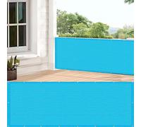 GUOJUN Brise Vue Balcon 45 x 540 cm Protection UV, Coupe-Vent, Respirant Cache Vue Balcon, Clôture d'ombrage avec Attaches de Câble Œillets pour Jardin, Bleu Ciel