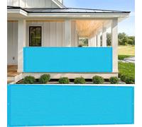 GUOJUN Brise Vue Balcon 70 x 425 cm Hdpe, Respirant, Vent, UV Résistant Clôture de Protection de La Vie Privée avec Attaches de Câble Œillets pour Balcon Jardin Terrain, Bleu Ciel
