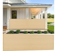 GUOJUN Brise Vue Balcon 90 x 800 cm Hdpe, Respirant, Vent, UV Résistant Clôture de Protection de La Vie Privée avec Attaches de Câble Œillets pour Balcon Jardin Terrain, Jaune Sable