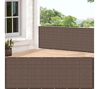 GUOJUN Brise Vue Balcon 90 x 800 cm Protection UV, Coupe-Vent, Respirant Cache Vue Balcon, Clôture d'ombrage avec Attaches de Câble Œillets pour Jardin, Brun