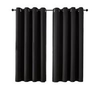 GUOJUN Rideau Occultant Thermiques 60 x 80 cm Thermique Isolant Anti Froid et Chaleur Curtains et Draperies Anti-Froid, Économie D'Énergie pour Salon, Chambre, Noir