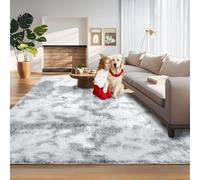 GUOJUN Tapis Chambre 240 x 240 cm Super Doux, Shaggy Doux Confortable Tapis de Cuisine Antidérapant pour Salon Chambre, Gris Clair