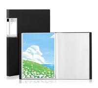 GUOKOFF Lot de 2 Porte-vues A3 40 Pochettes, A3 Livret de Présentation en Polypropylène, Classeur avec Insert de Présentation, Pocket Présentation Affichage du Livre (Noir)