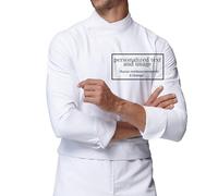 Guolamy Veste Cuisine personnalisé pour Homme À Manches Longues Vêtement De Chef Professionnel 29175M（Manches Longues -Blanc，XL