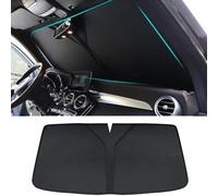 GUOLEIOO Pare Soleil Fenêtre Avant de Voiture pour Lancia Voyager Accessori avec Anti UV Refroidissement, Protection intérieure,A/Black