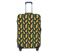 GUOLGP Ananas Housse de Valise Universelle Imprimée Housse de Valise Élastique Lavable Housse de Voyage avec Double Face, Noir , M