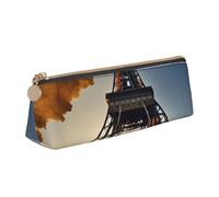 GUOLGP Belle trousse à crayons élégante avec imprimé Tour Eiffel Paris 21 x 5,6 x 6,1 cm Pochette triangulaire Essentiels quotidiens