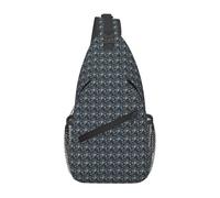 GUOLGP Blue Eyes WolfPrint Sac à dos de poitrine en diagonale pour homme et femme Accessoire de voyage léger