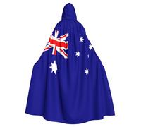GUOLGP Cape à capuche imprimée drapeau australien pour adultes et enfants pour cosplay, fêtes et festivals
