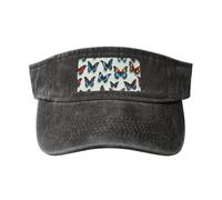 GUOLGP Casquette de baseball vintage classique avec imprimé papillon et violoncelle pour les activités de plein air, Noir , Taille unique