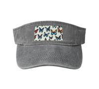GUOLGP Casquette de baseball vintage classique avec imprimé papillon et violoncelle pour les activités de plein air, gris, Taille unique