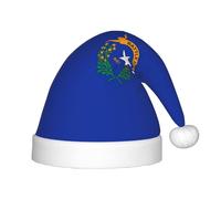 GUOLGP Chapeau de Noël imprimé drapeau de l'État du Nevada pour enfants et adultes pour les vacances, Noël, Nouvel An, fête