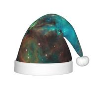 GUOLGP Chapeau de Noël imprimé univers galaxie espace enfants adultes pour vacances, Noël, Nouvel An, fête
