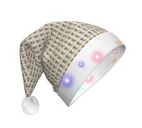 GUOLGP Chapeau de Noël lumineux avec motif méduses pour fêtes de fin d'année, fêtes de Noël, Nouvel An