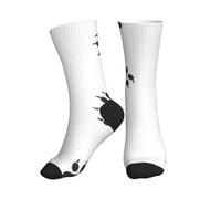 GUOLGP Chaussettes de sport pour homme et femme avec motif pattes d'ours - Antidérapantes - Pour la gym, le jogging et l'entraînement, 2 Noir-2, Taille unique