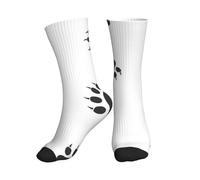 GUOLGP Chaussettes de sport pour homme et femme avec motif pattes d'ours - Antidérapantes - Pour la gym, le jogging et l'entraînement, 1 noir, Taille unique