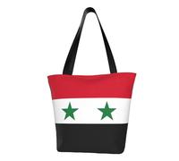 GUOLGP Drapeau de la République arabe syrienne imprimé été sac à bandoulière sac fourre-tout voyage plage sorties quotidiennes navettes femmes hommes accessoire