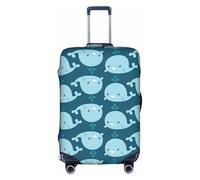 GUOLGP Housse de protection lavable avec fermeture éclair dissimulée Motif baleines, blanc, XL