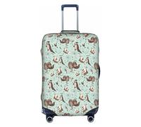 GUOLGP Housse de protection lavable avec fermeture éclair dissimulée - Motif dessin animé mignon, blanc, M