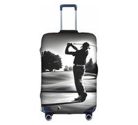 GUOLGP Housse de protection lavable avec fermeture éclair dissimulée Motif golf Noir/blanc, blanc, S