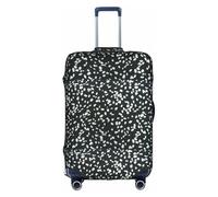 GUOLGP Housse de protection lavable avec fermeture éclair dissimulée Motif léopard Noir/blanc, blanc, XL