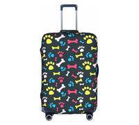 GUOLGP Housse de protection lavable avec fermeture éclair dissimulée Motif pattes de chien et chat arc-en-ciel, blanc, S